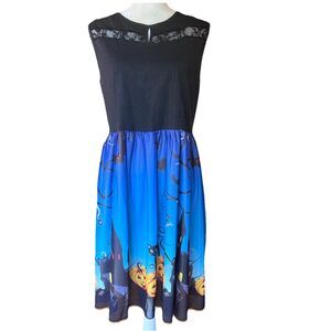 Cute Nextmia Halloween Black Cat Dress Retro MCM style Cocktail Casual sz 20